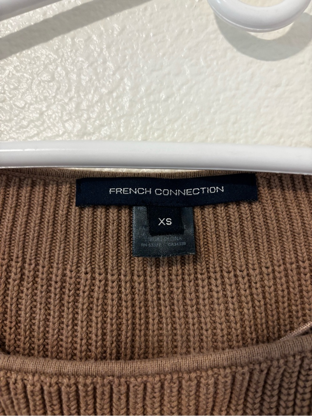 French Connection Camel Ribbed Knit Top - Picture 4 of 4